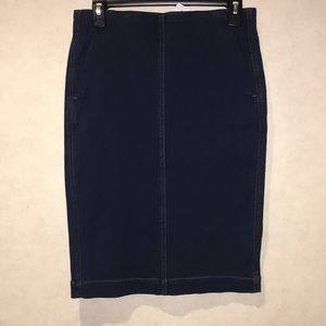 LOFT dark blue denim skirt size 4